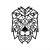 Aslan - Lew geometryczny - metalowa ozdoba ścienna 700x500x2